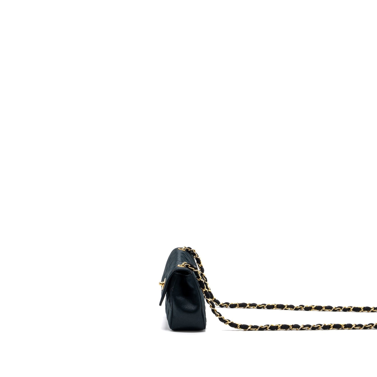 Chanel  Flap Bag Satin Black