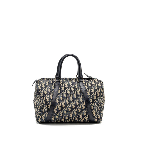 Dior vintage bowling Purse blue oblique canvas