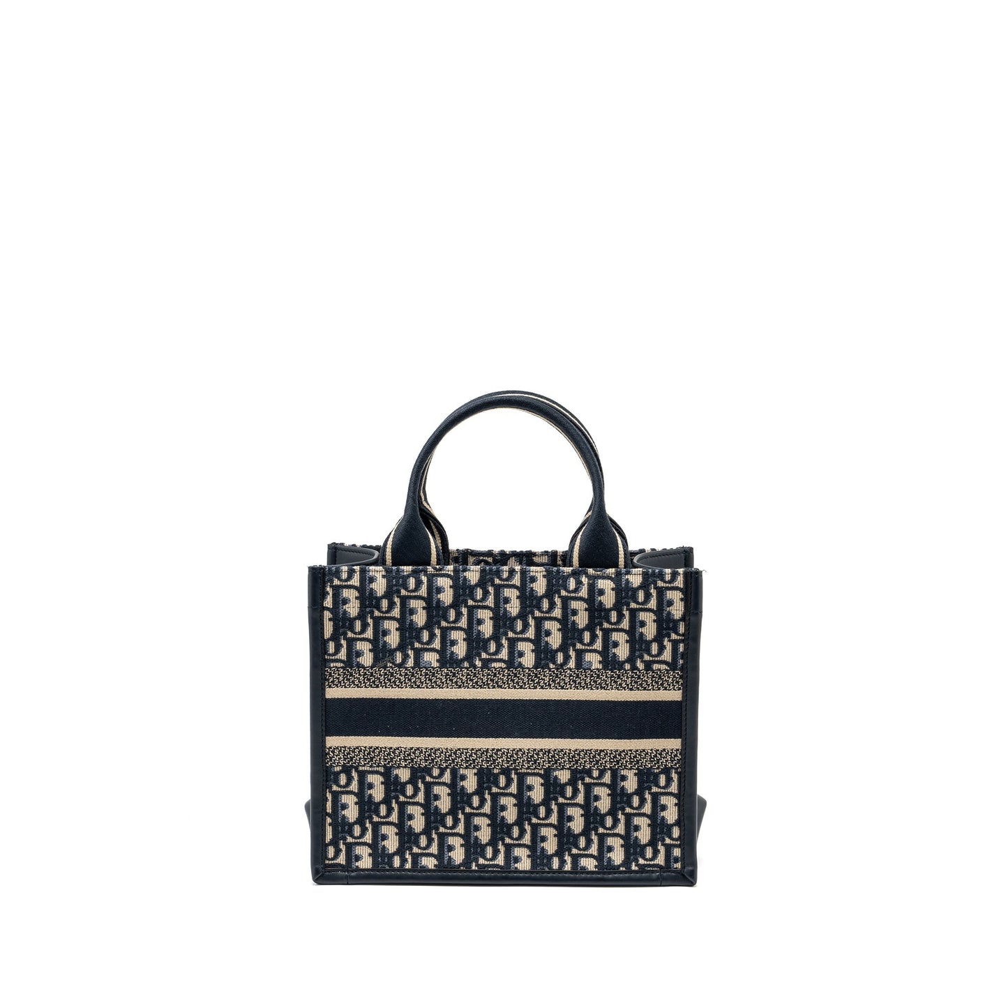 Dior Small Book Tote Blue Oblique Embroidery/Calfskin