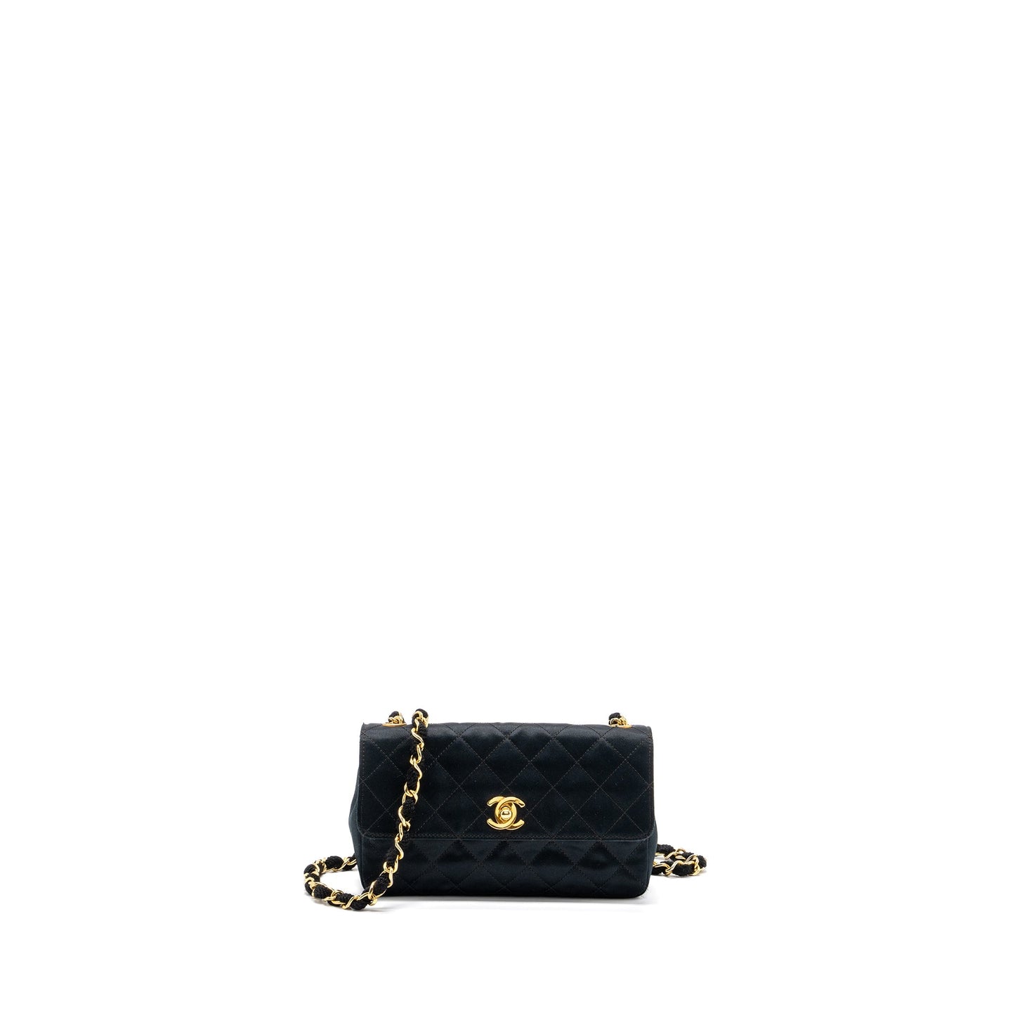Chanel  Flap Bag Satin Black
