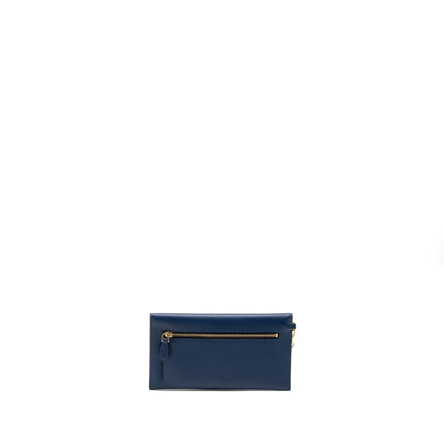 Prada Saffiano Clutch Calfskin Blue