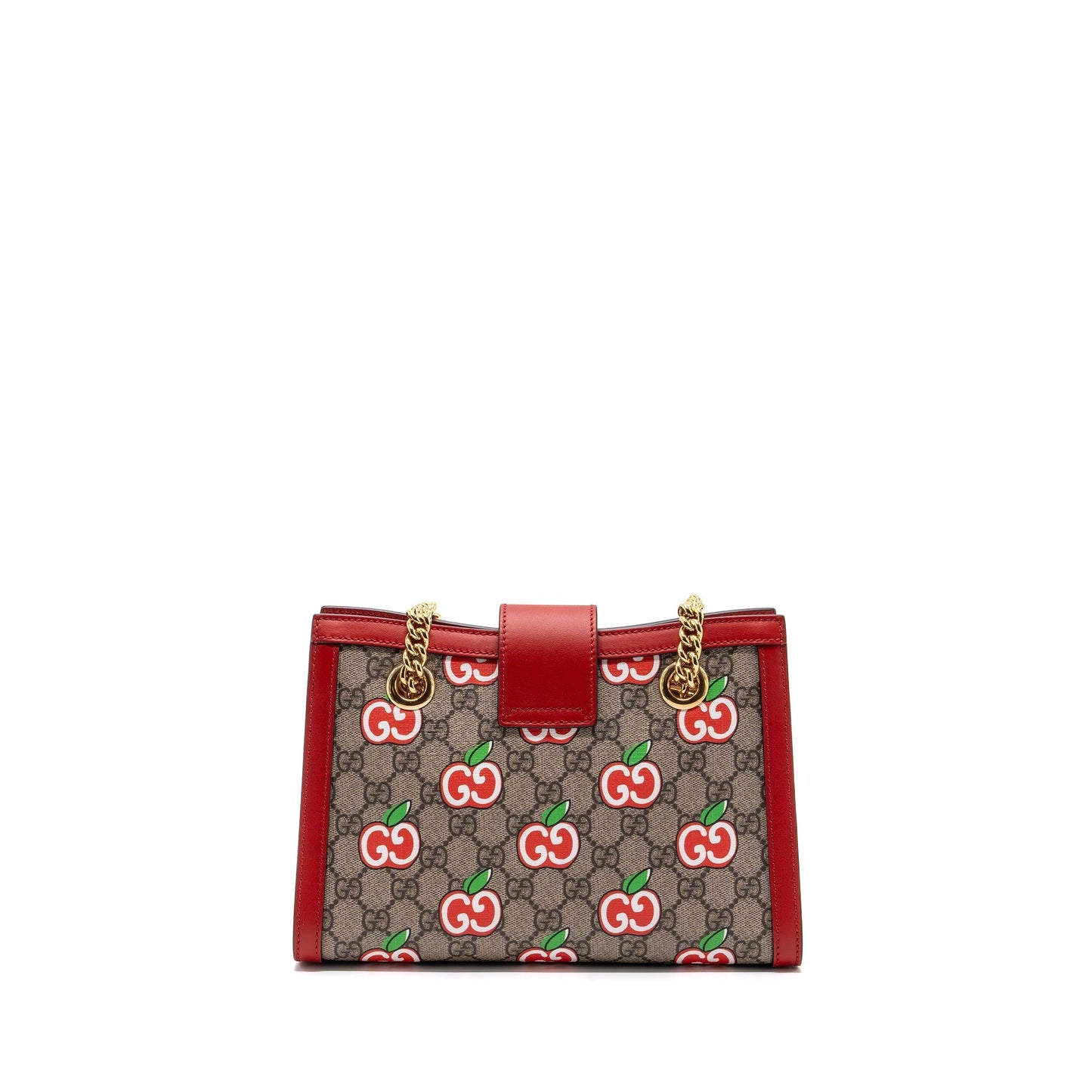Gucci small Padlock shoulder bag GG supreme canvas red