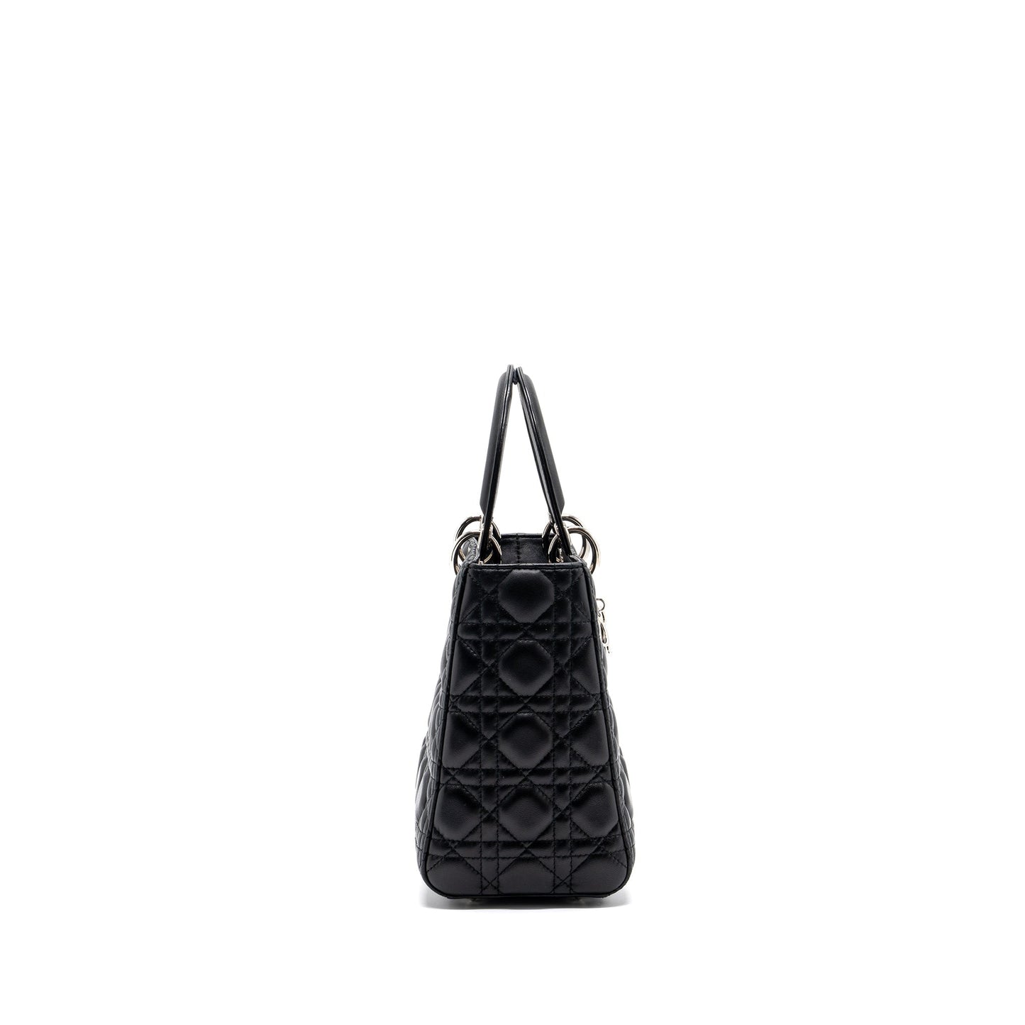 Dior medium lady dior lambskin Black