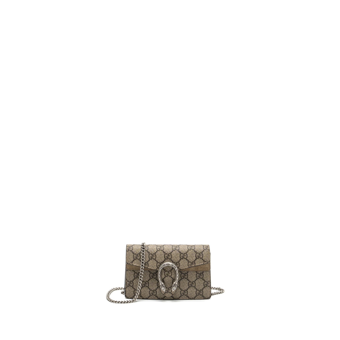 GUCCI Super Mini Dionysus GG Supreme Bag Beige SHW