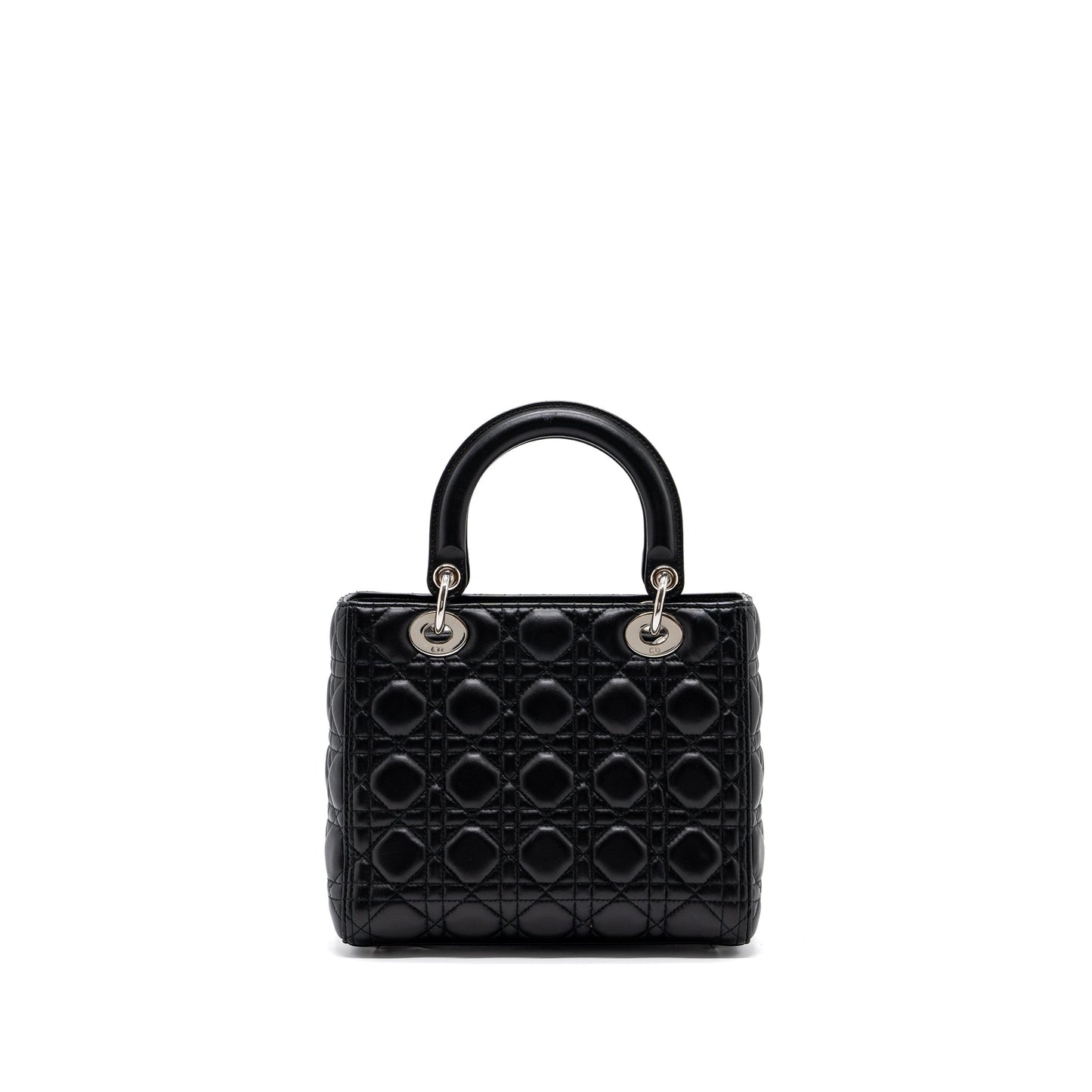 Dior medium lady dior lambskin Black