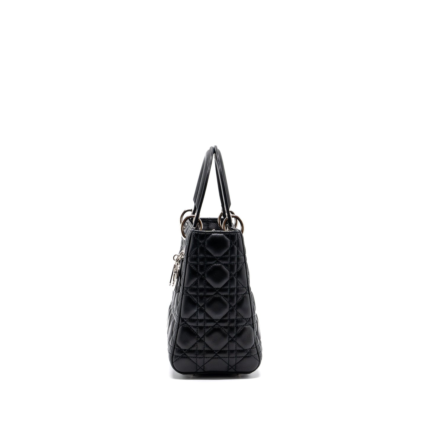 Dior medium lady dior lambskin Black