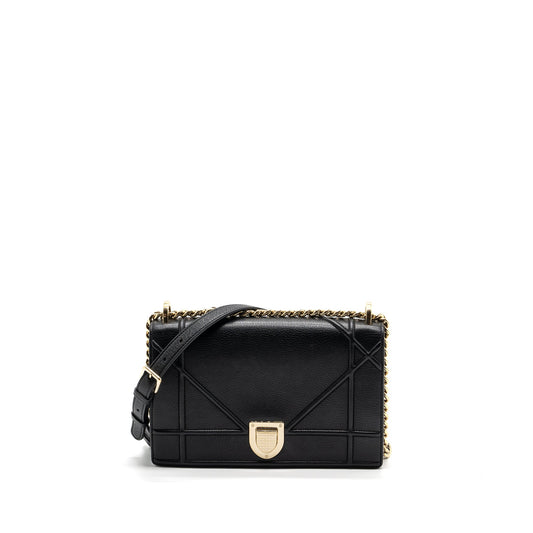 Dior Diorama Purse Calfskin Black