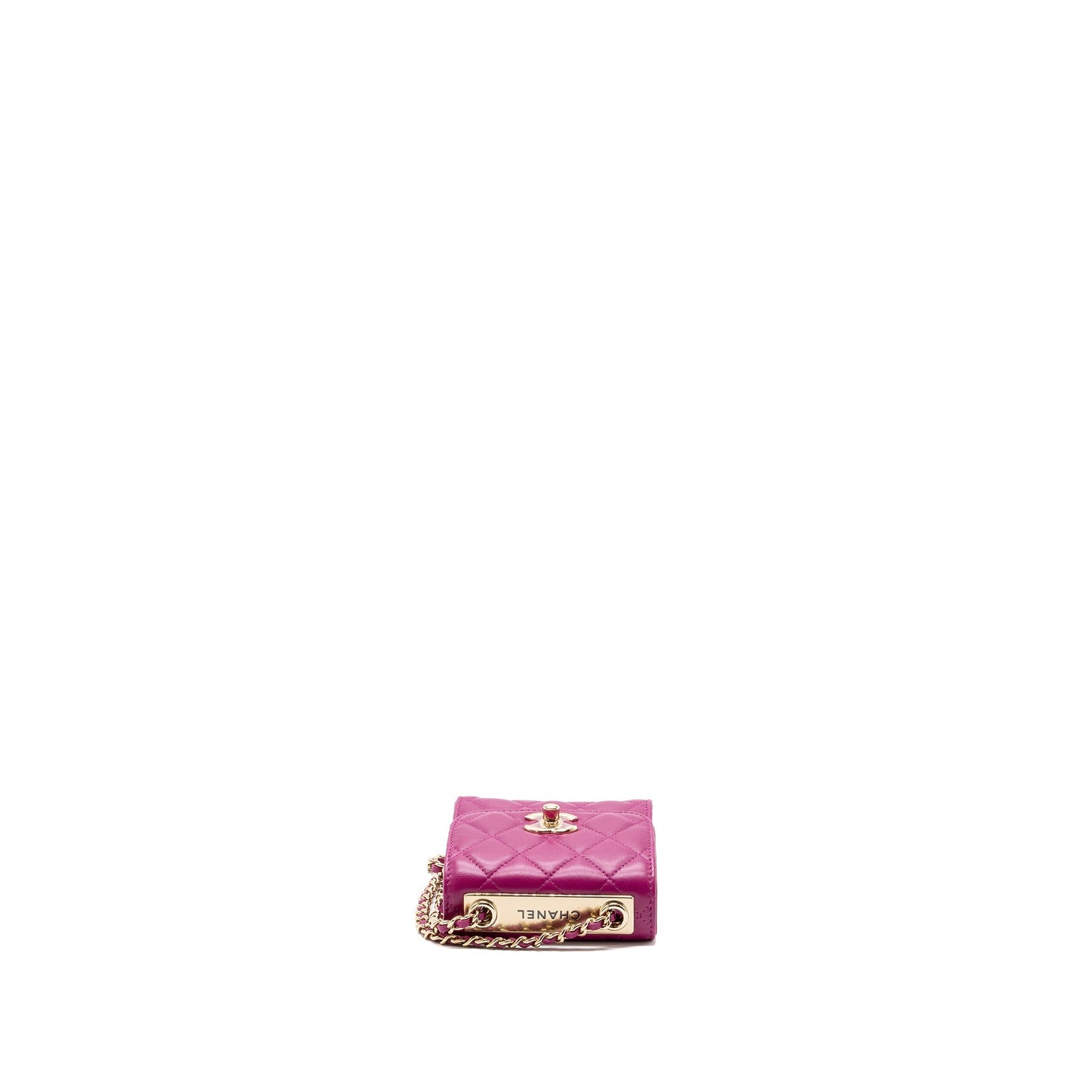 Chanel Mini Trendy CC Clutch Lambskin Pink L