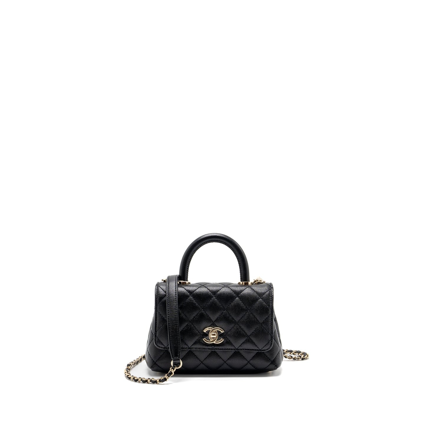 Chanel Coco Handle Extra  Mini Caviar Black L(Microchip)