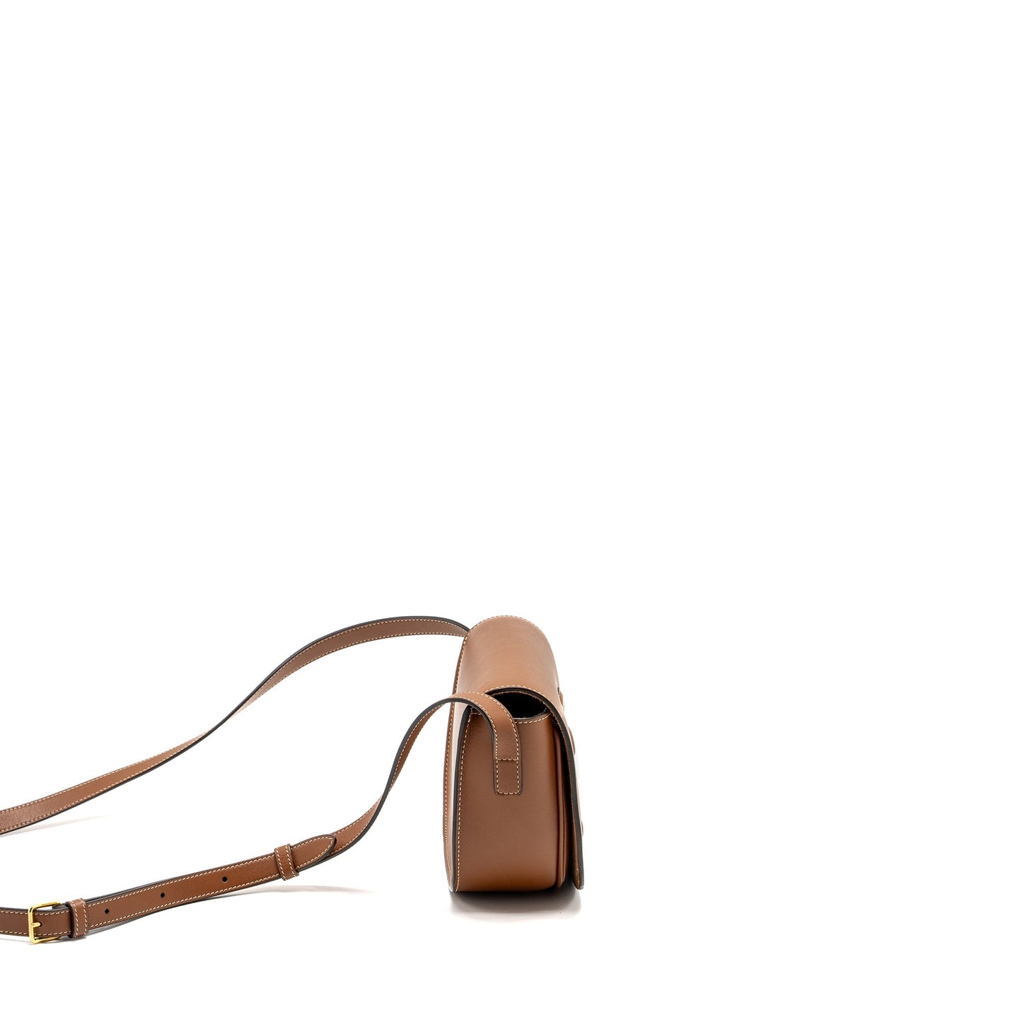 Celine Folco Cuir Triomphe Smooth Calfskin Tan