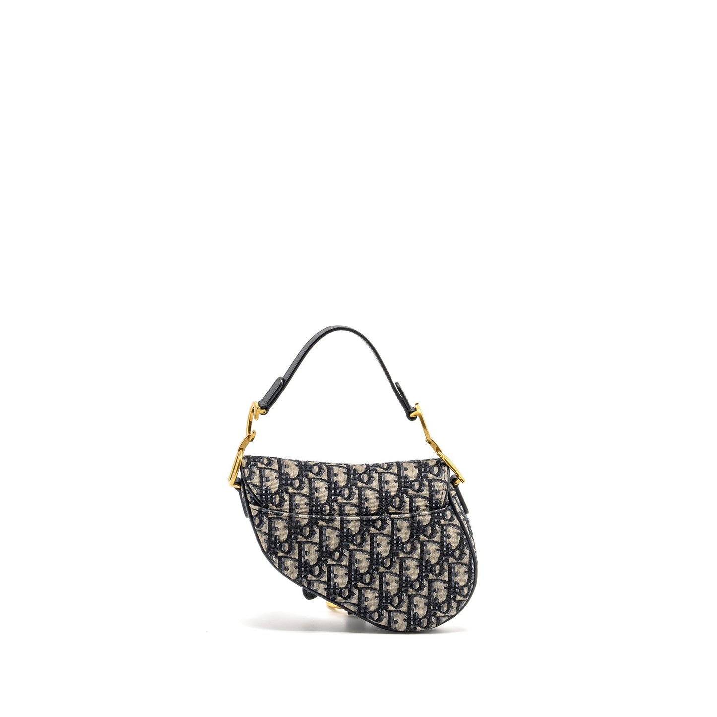 Dior Mini Saddle Purse Oblique Jacquard Blue