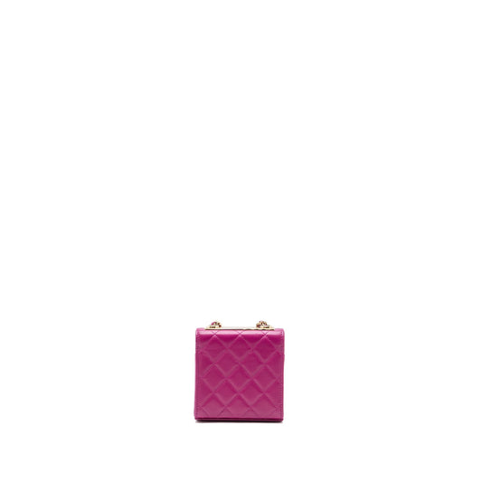 Chanel Mini Trendy CC Clutch Lambskin Pink L