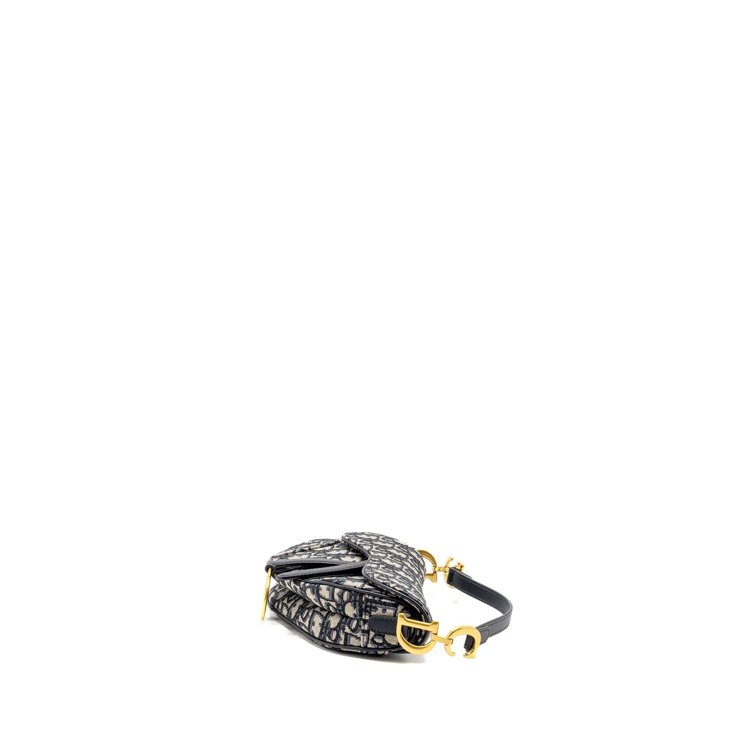 Dior Mini Saddle Purse Oblique Jacquard Blue