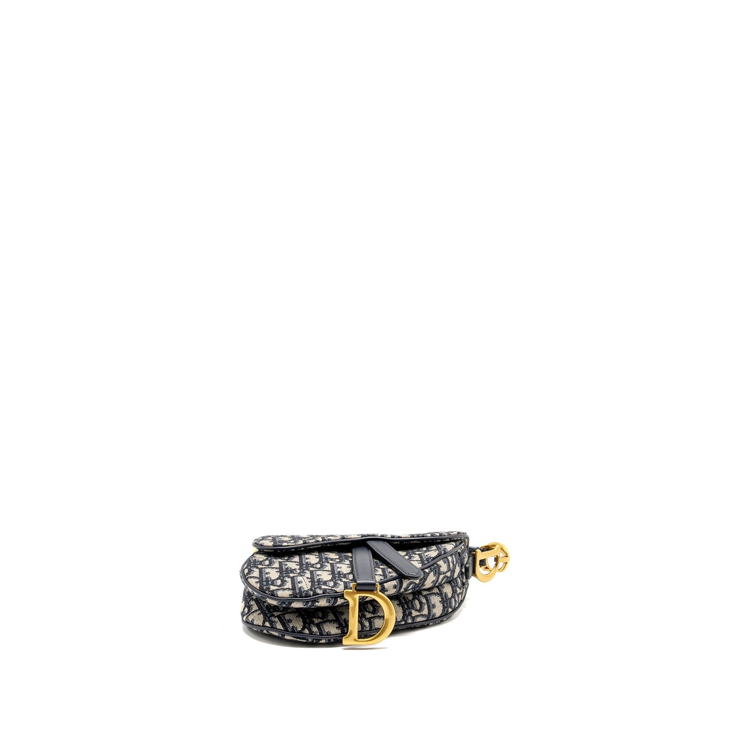 Dior Mini Saddle Purse Oblique Jacquard Blue