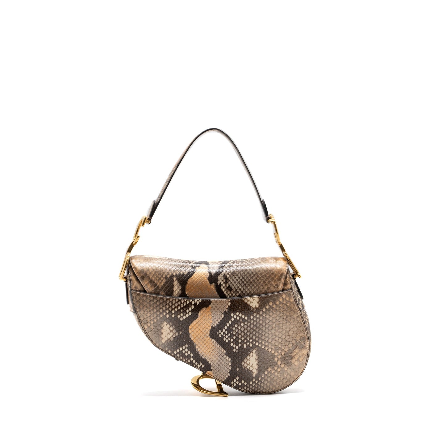 Dior Medium Saddle Purse Python Multicolor