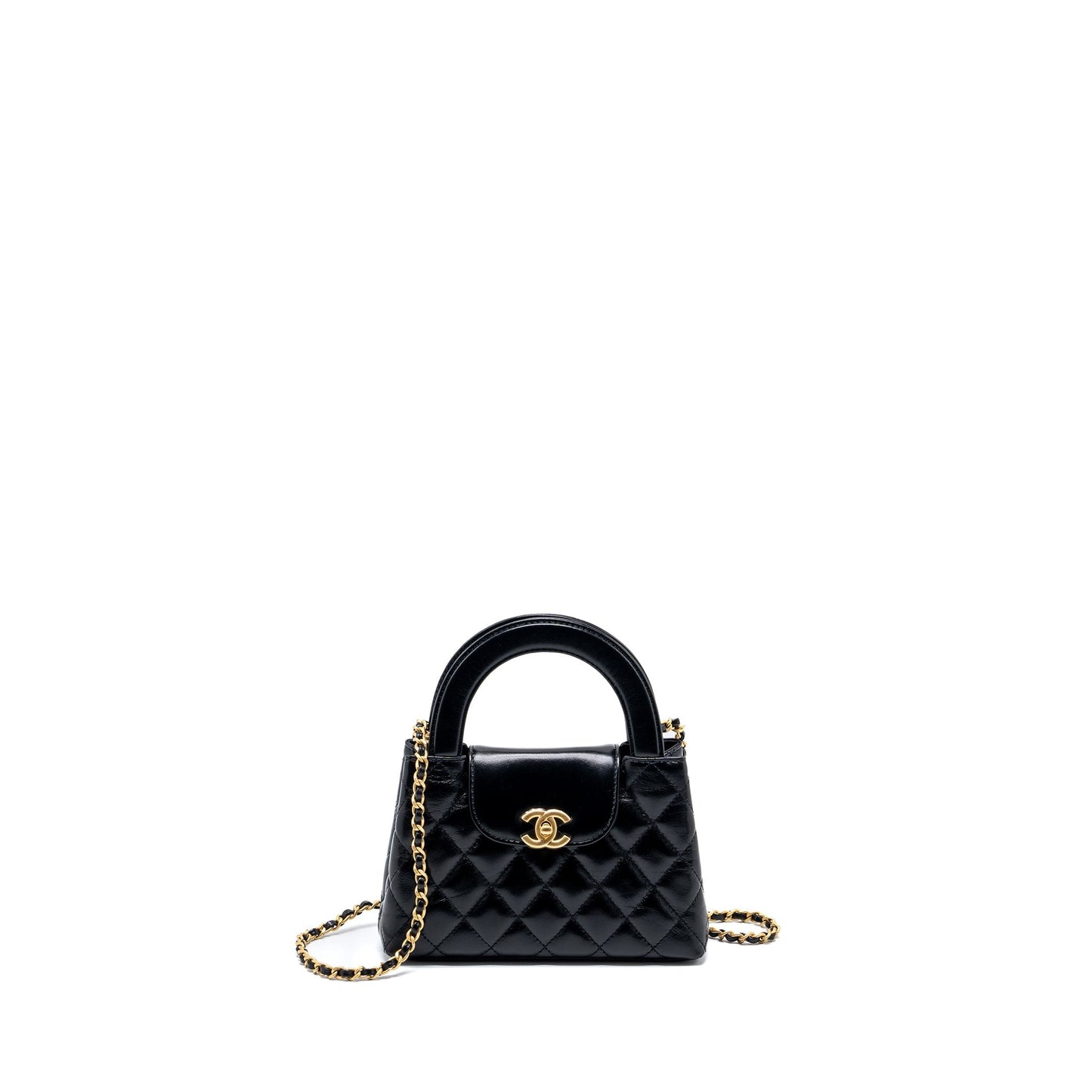 Chanel 24p Mini Shopping Tote Calfskin Black  (Microchip)