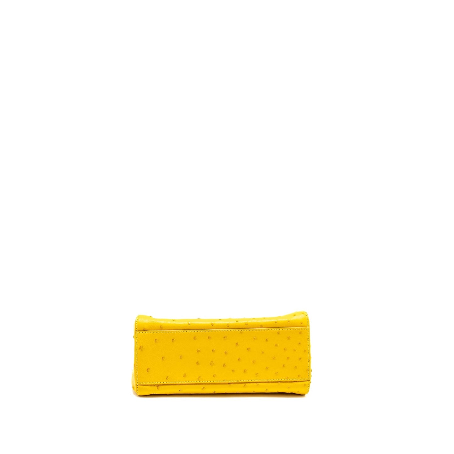 Fendi Mini Peekaboo Ostrich/Crystal Yellow/White