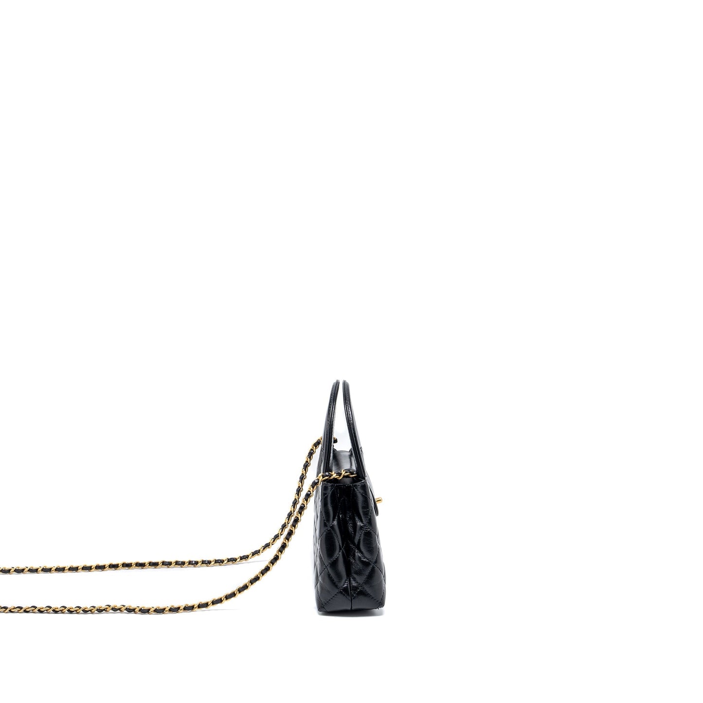 Chanel 24p Mini Shopping Tote Calfskin Black  (Microchip)