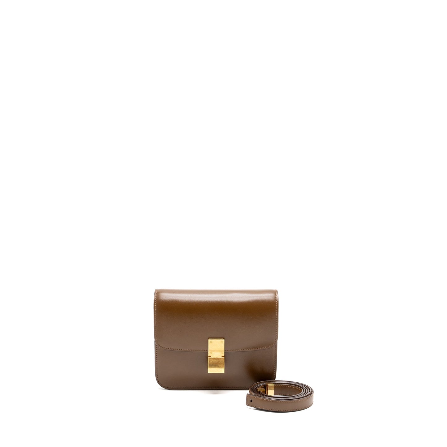 Celine Teen classic box Purse calfskin brown