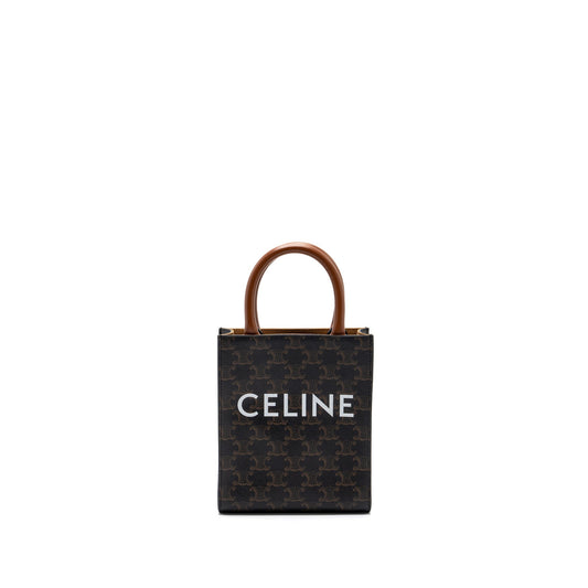CELINE VERTICAL CABAS TRIOMPHE CANVAS BROWN