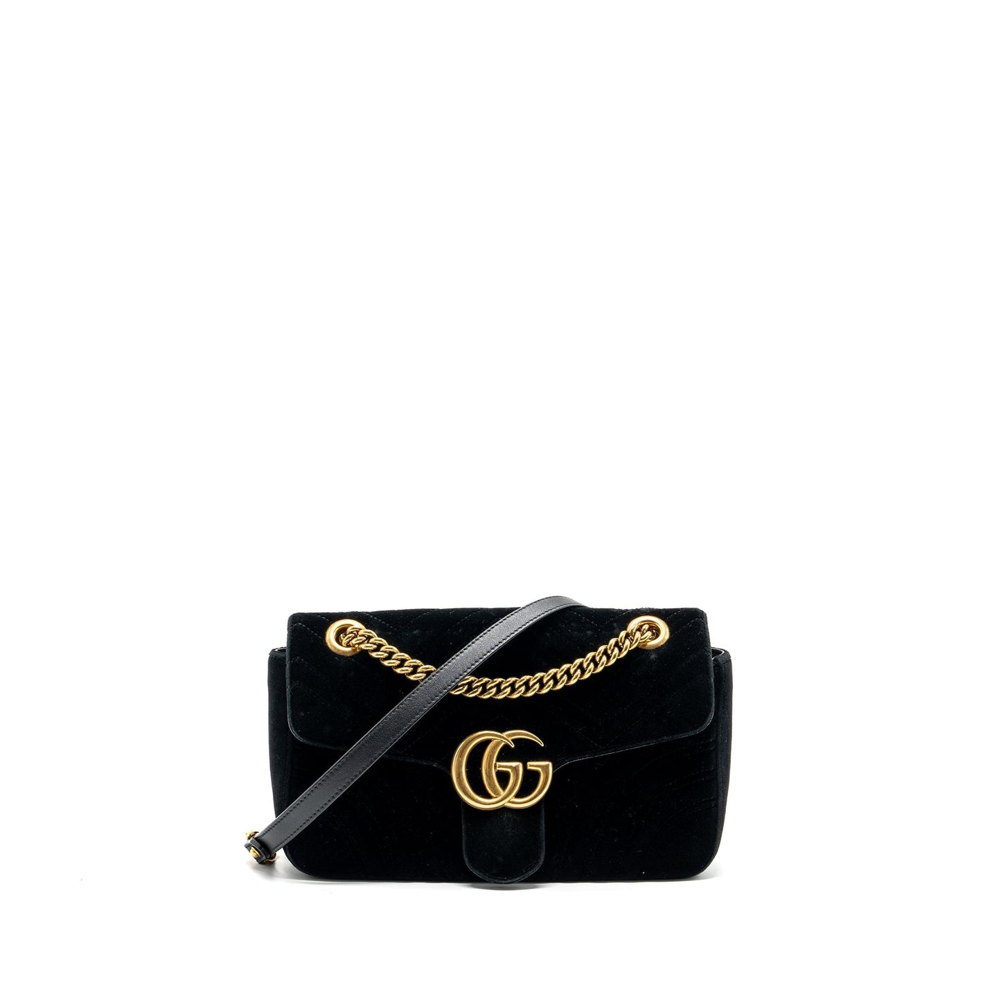 Gucci Small GG Marmont Bag Velvet Black