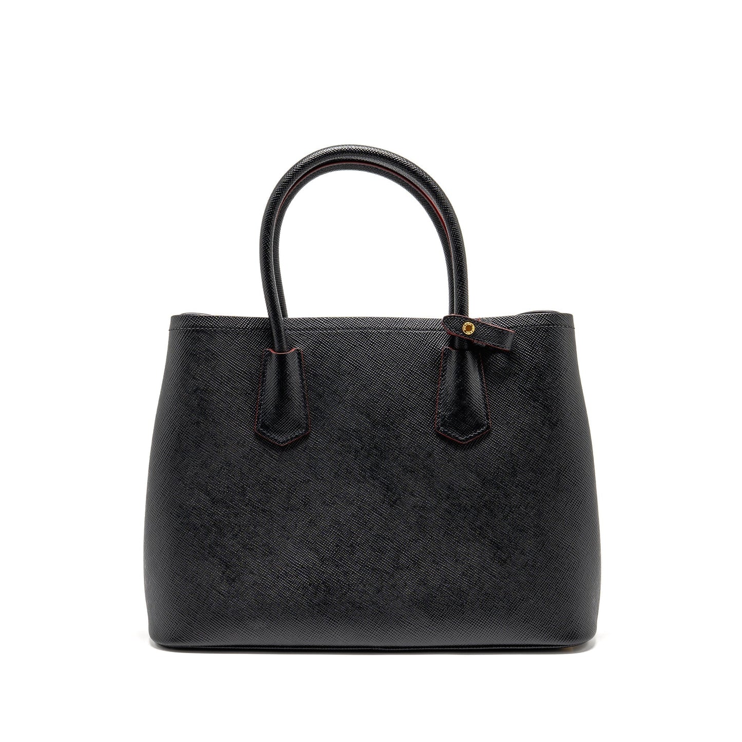 Prada double Purse Saffiano calfskin black