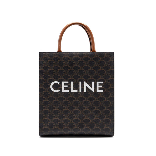 Luxury CELINE Vertical Cabas Triomphe Canvas/ Leather