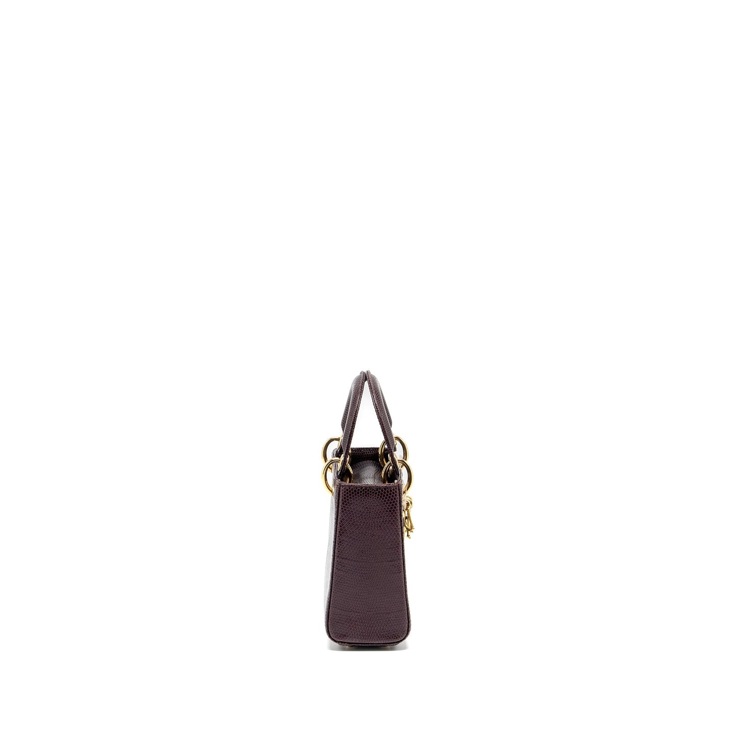 Mini Lady Dior Lizard Burgundy