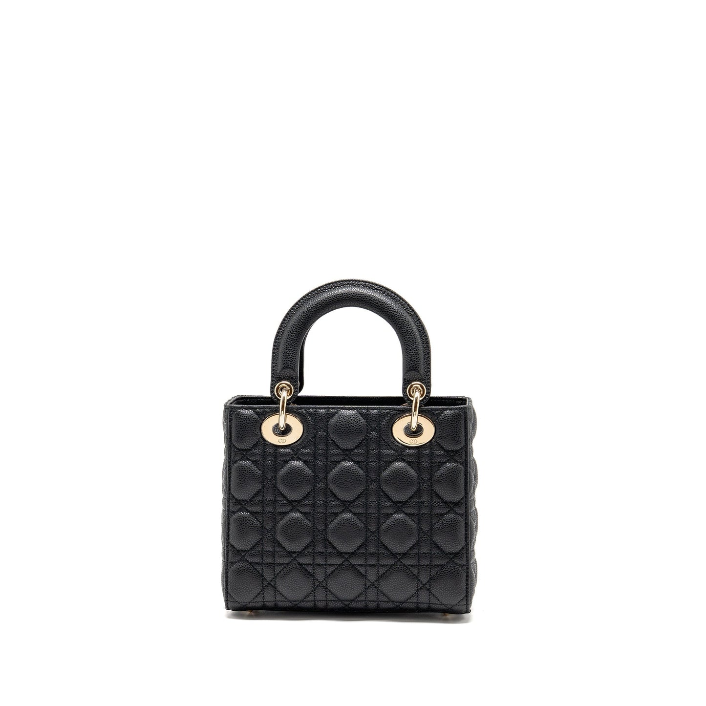 Dior Small Lady Dior Purse Grained Cannage Calfskin Black