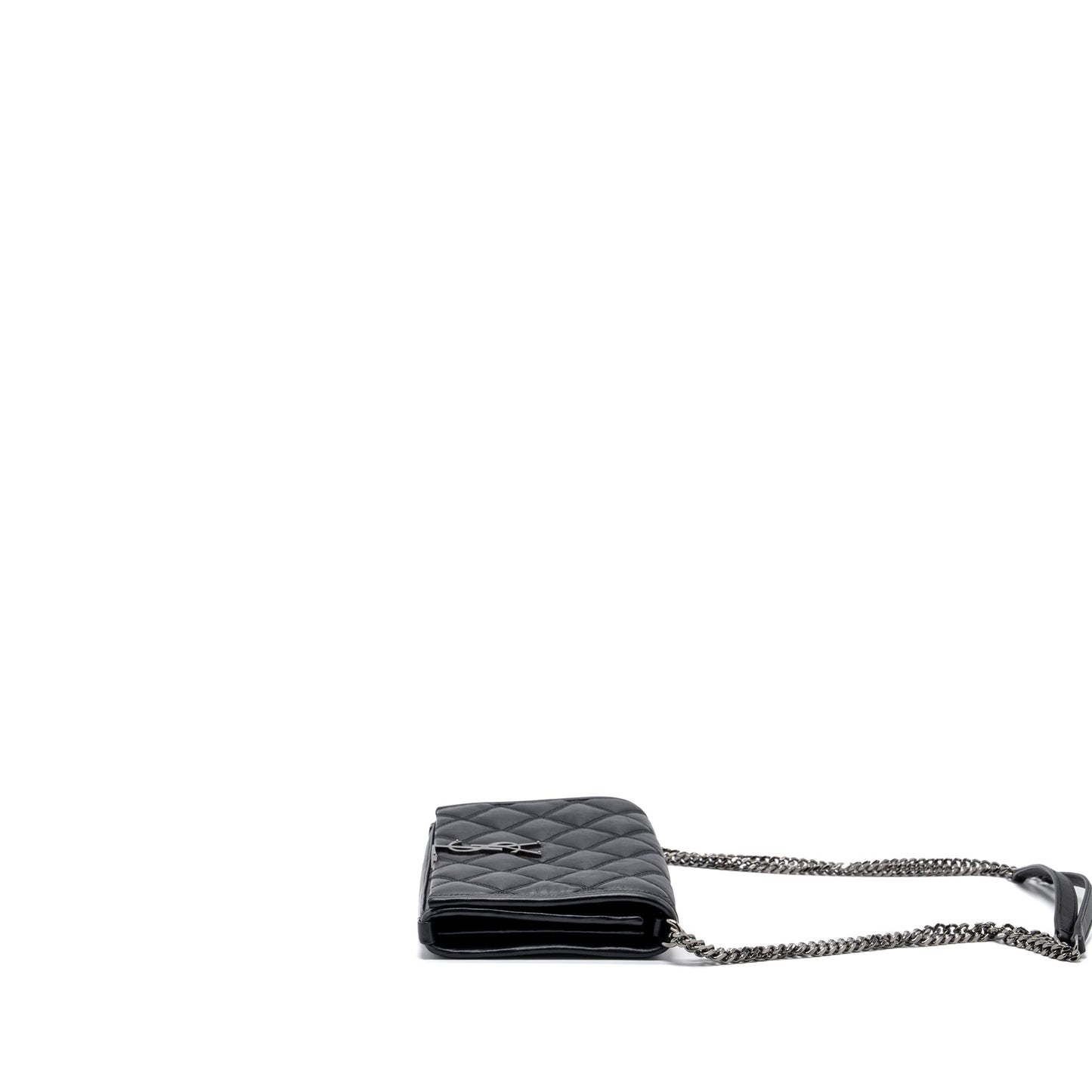 Saint Laurent/ Becky Chain Purse Quilted Lambskin Black