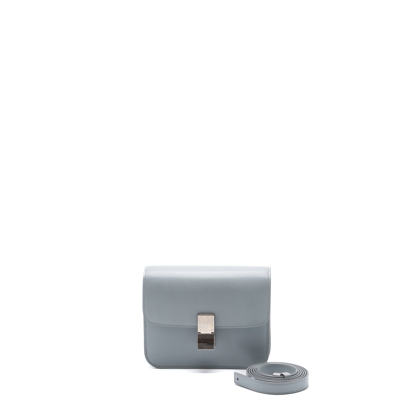 Celine Teen Classic Purse Box Calfskin Light Grey