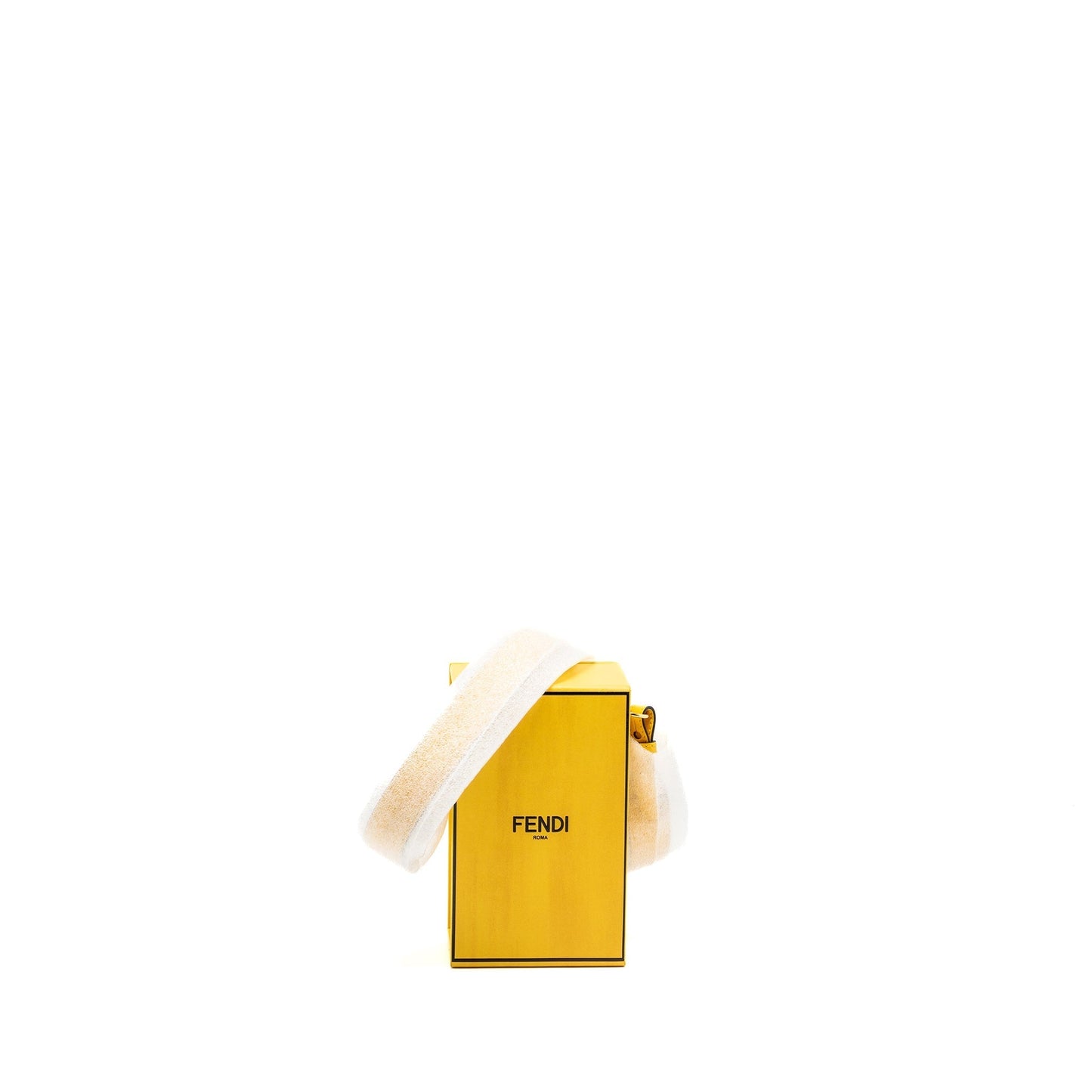 Fendi vertical box Mini Purse calfskin yellow