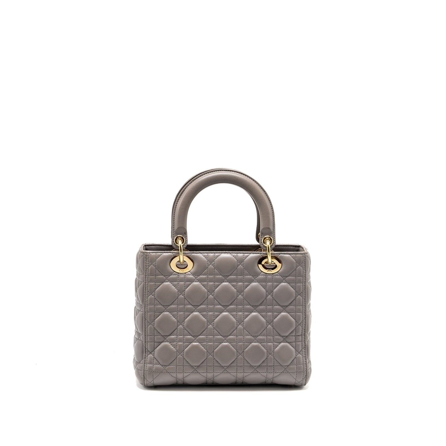 Medium Lady Dior Lambskin Grey
