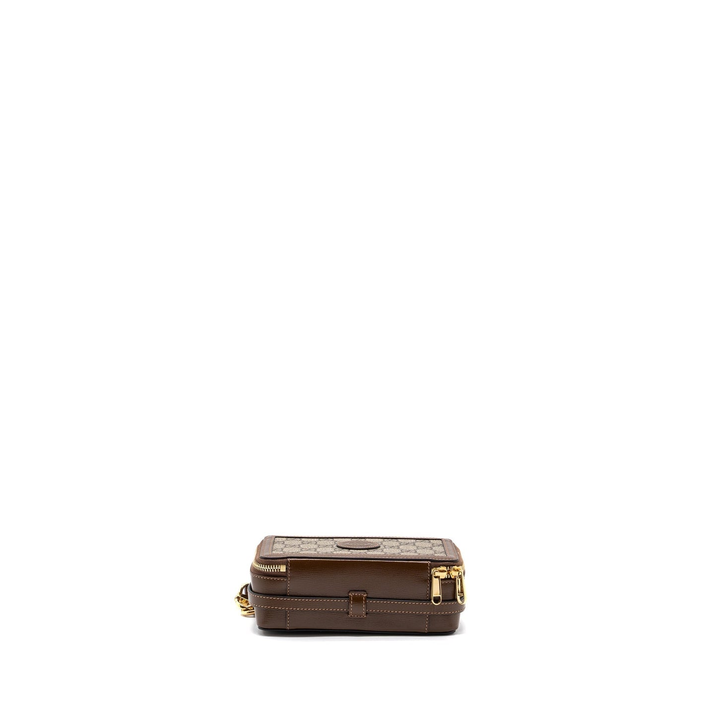 GUCCI MINI CROSSBODY BOX BAG INTERLOCKING GG Supreme CANVAS / LEATHER