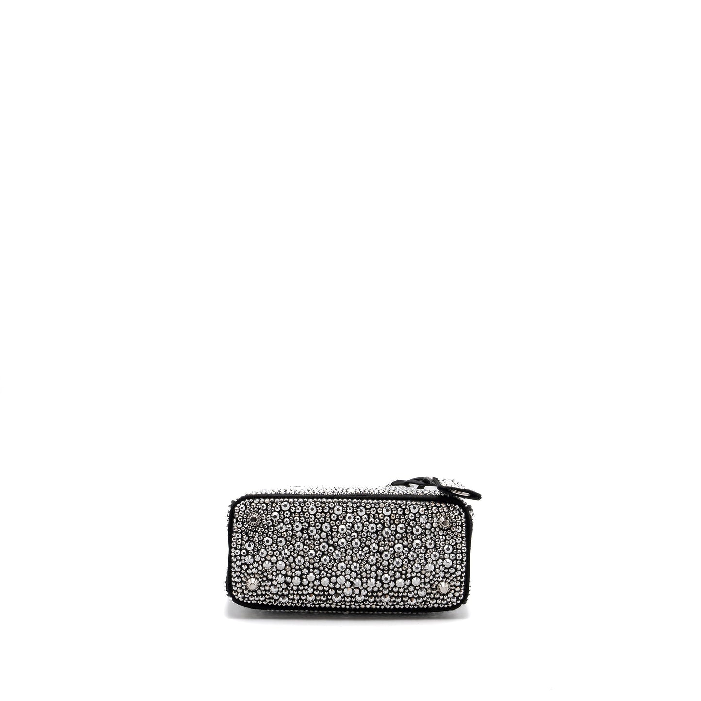 Prada Galleria Satin Mini Purse With Crystal Black