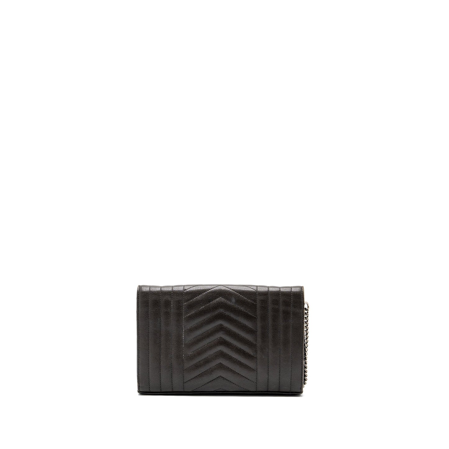 Saint Laurent/ Envelop Chain Purse Calfskin Dark Grey