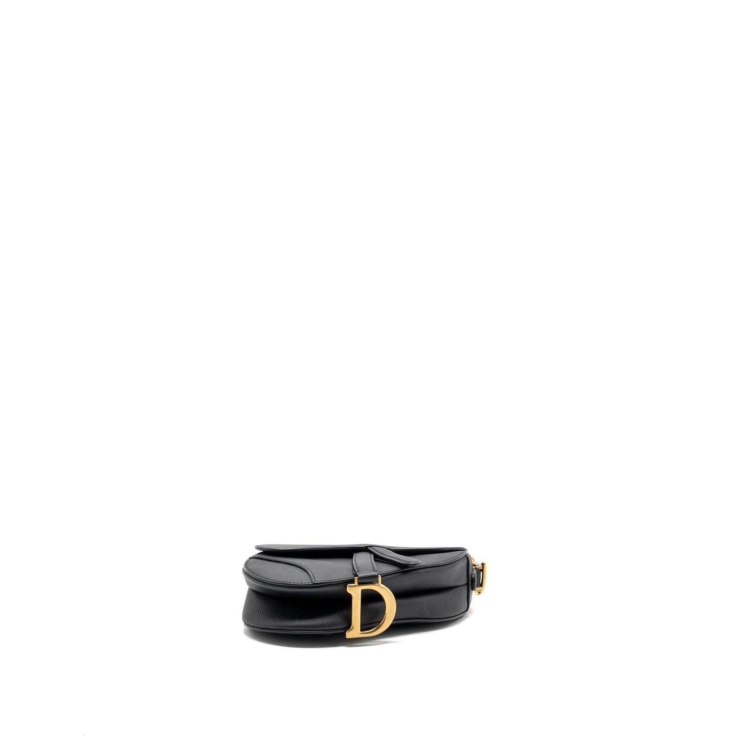 Dior Mini Saddle Purse Calfskin Black With An Extra Dior Strap