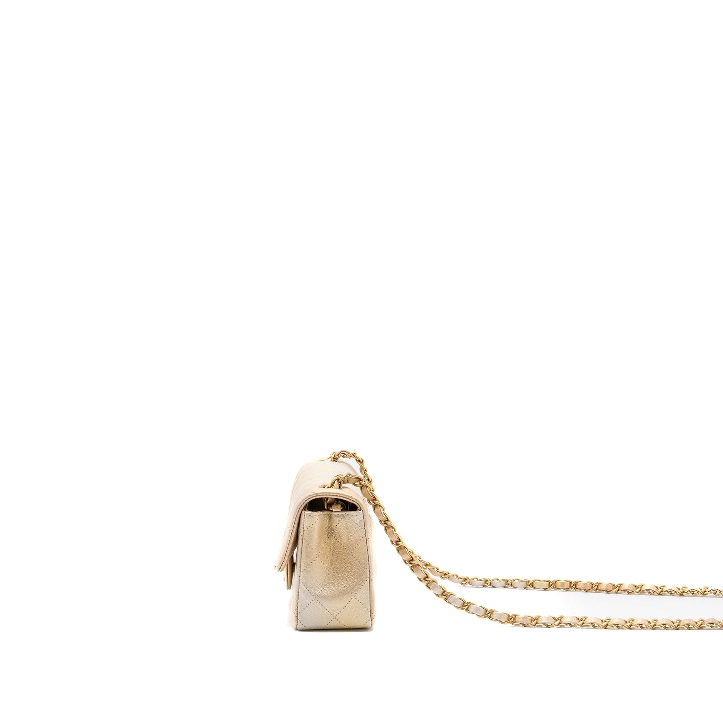 Chanel 22C mini Rectangular Flap Bag Goatskin Ombré Beige Brushed  (microchip)