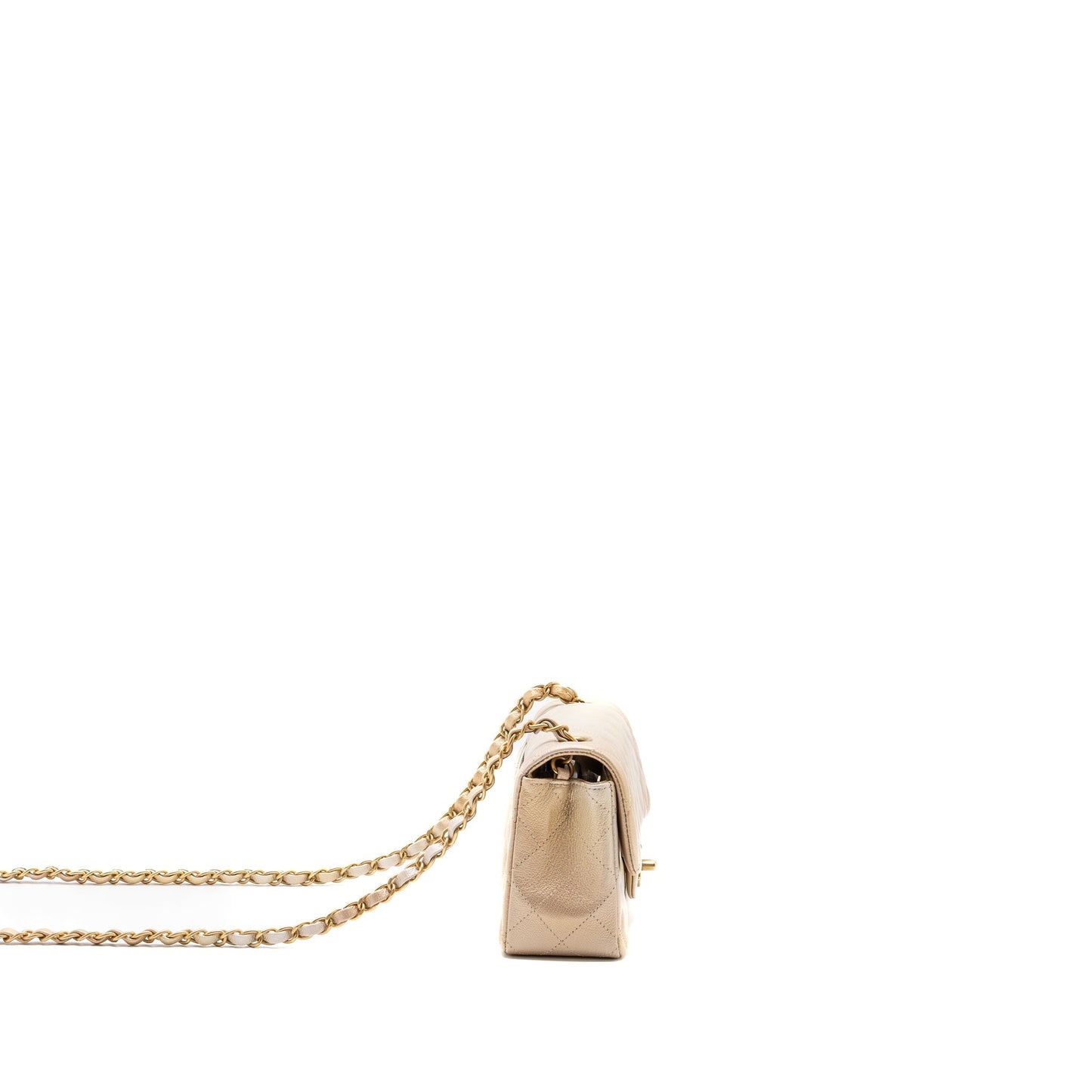 Chanel 22C mini Rectangular Flap Bag Goatskin Ombré Beige Brushed  (microchip)