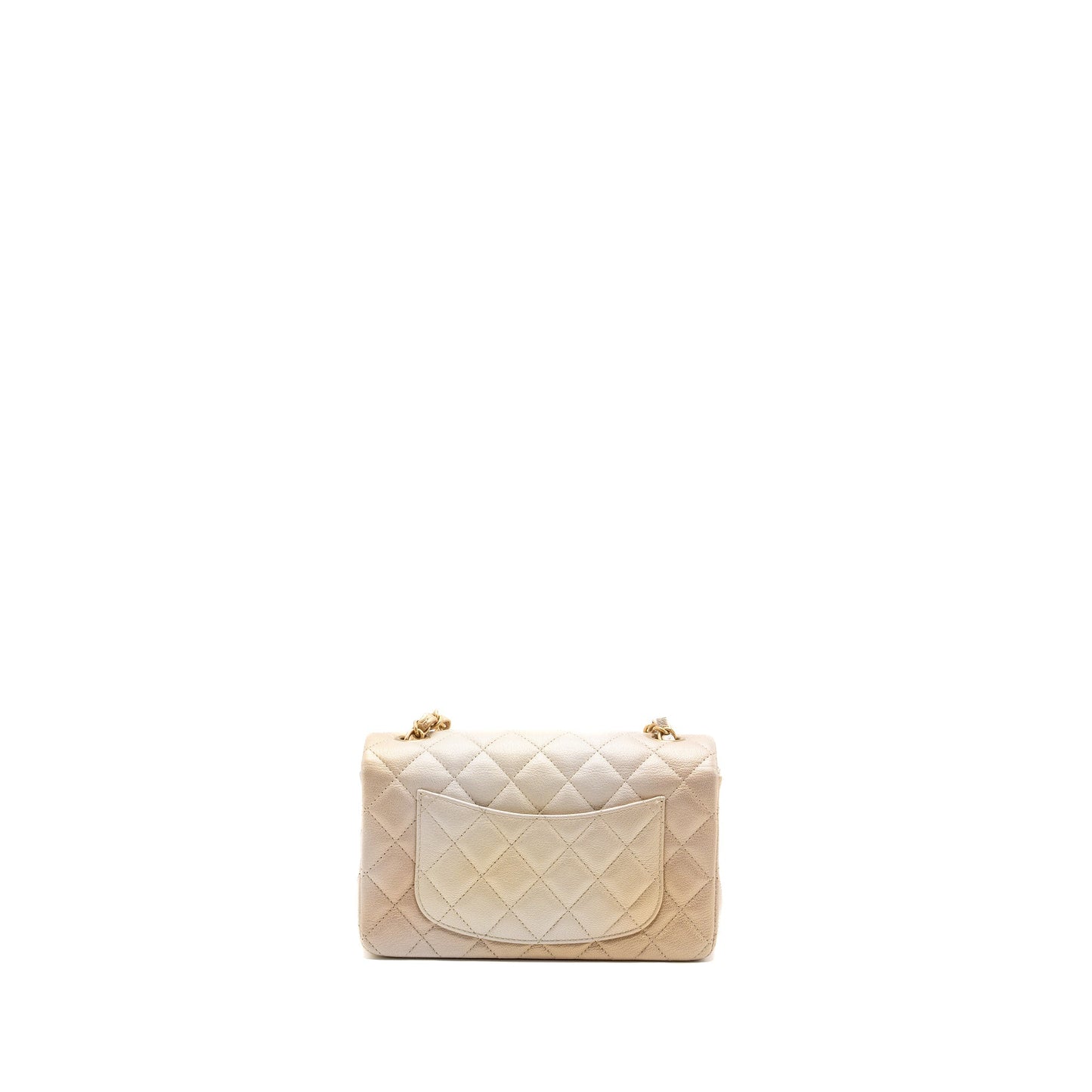 Chanel 22C mini Rectangular Flap Bag Goatskin Ombré Beige Brushed  (microchip)