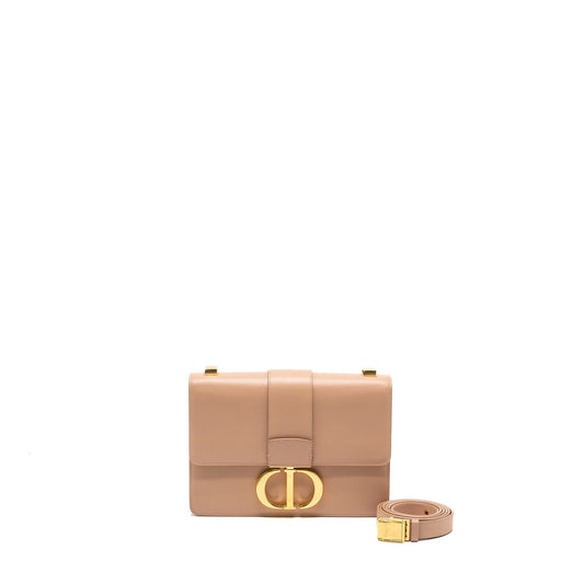 Dior 30 Montaigne Medium Flap Purse Calfskin Beige