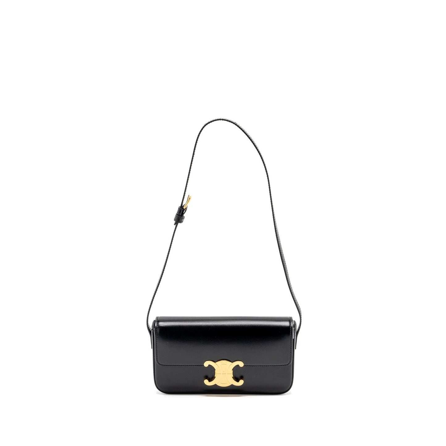 Celine triomphe Mini Purse calfskin black