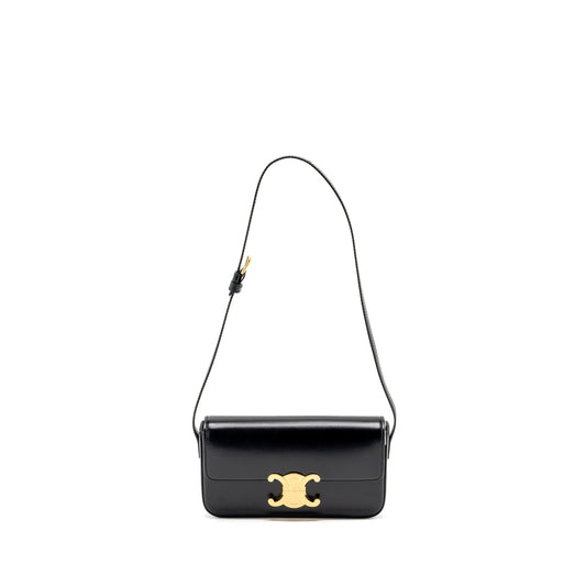 Celine triomphe Mini Purse calfskin black