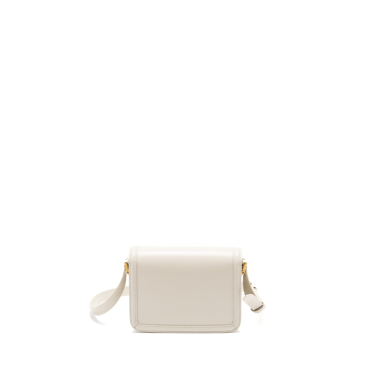 Saint Laurent/ Small Solferino Satchel Crossbody Purse White