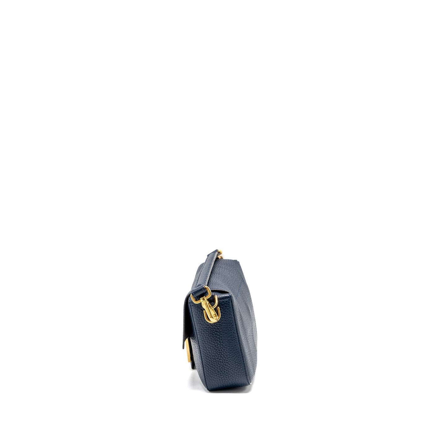 Fendi Baguette Purse grained calfskin dark blue