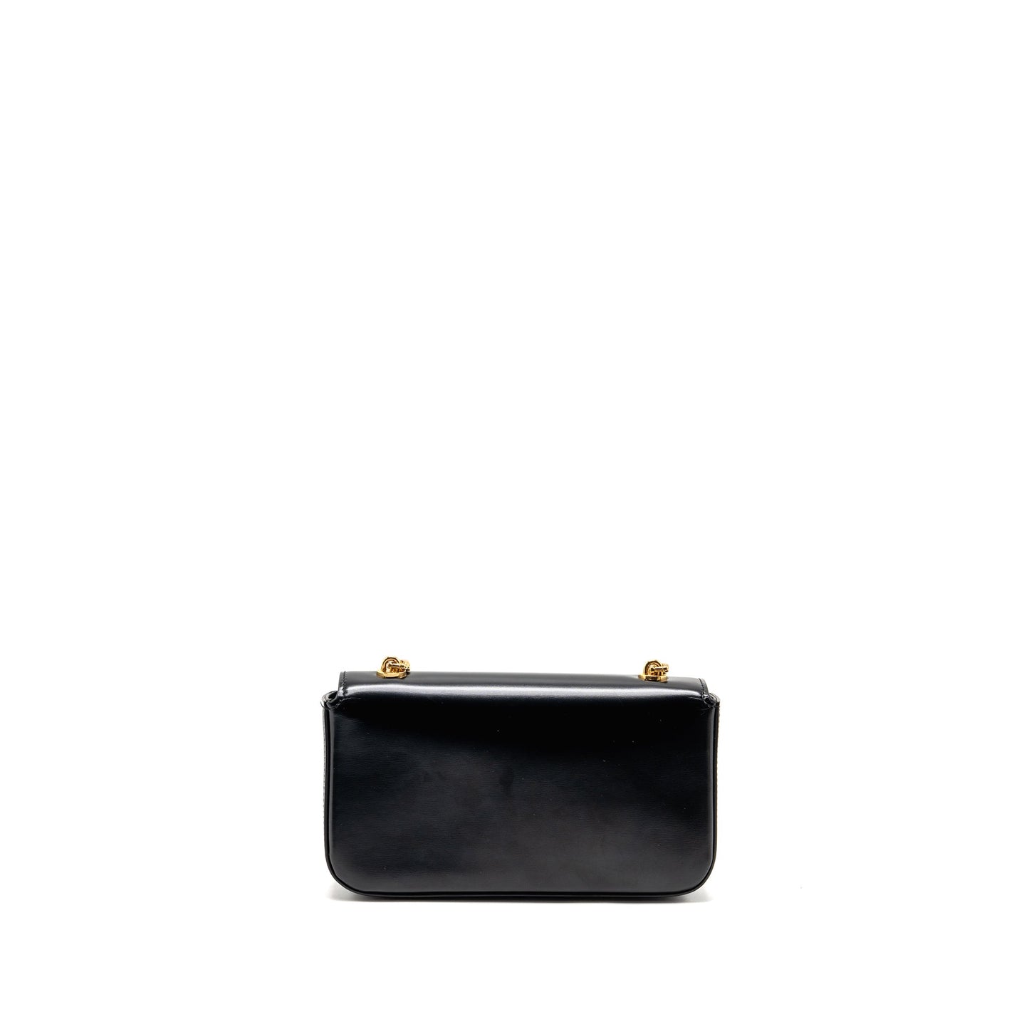 Celine Cuir Triomphe Chain Mini Purse Calfskin Black