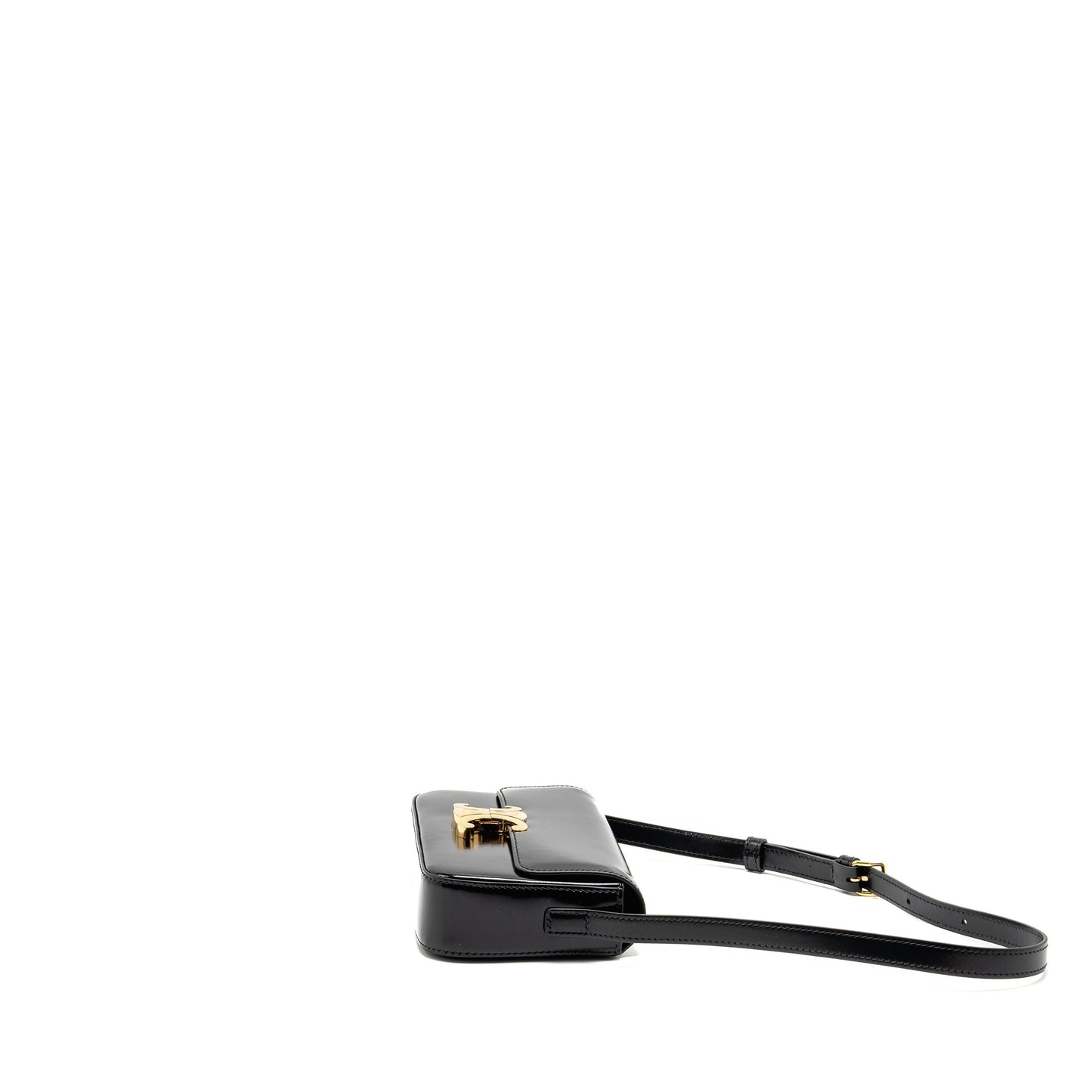 CELINE Triomphe Mini Purse Calfskin Black