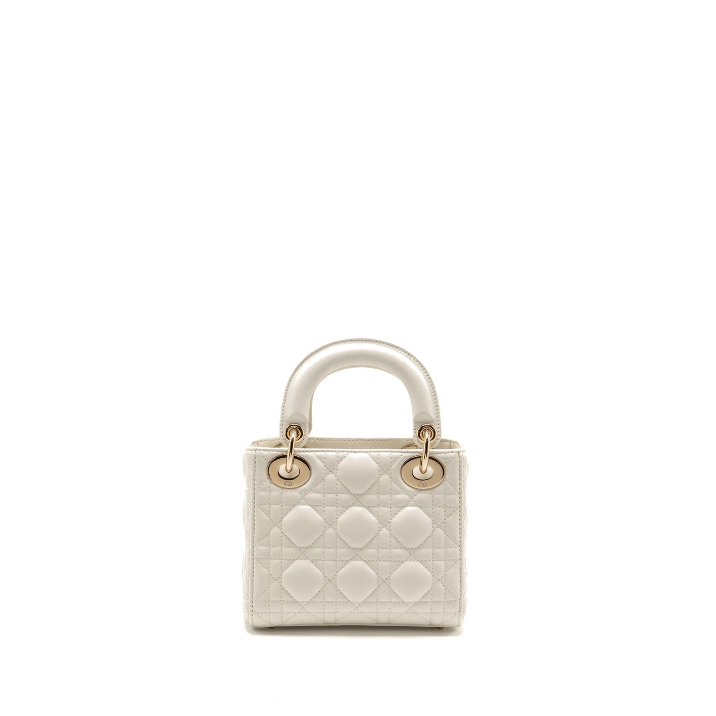 Dior Mini Lady Dior Lambskin White