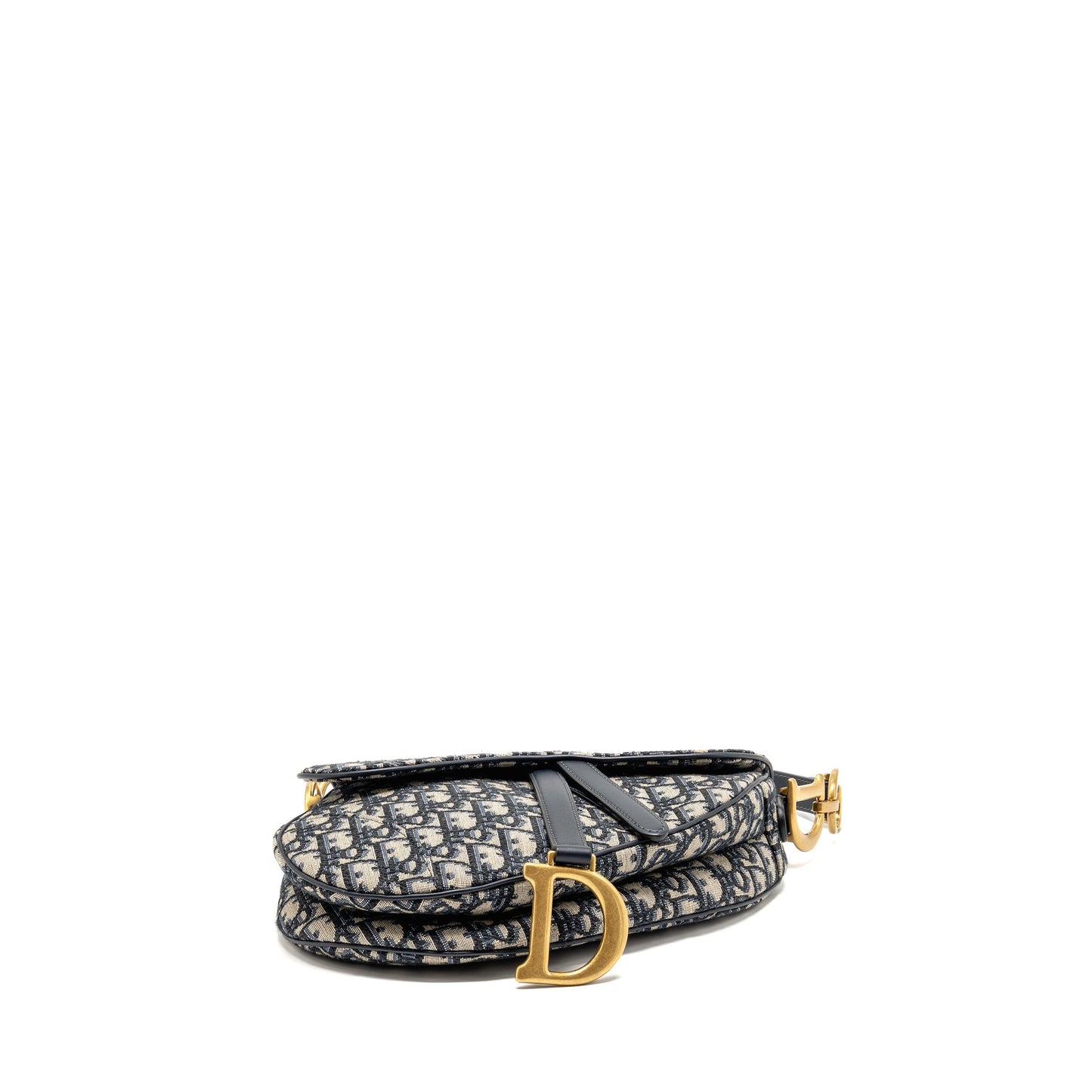 Dior Medium Saddle Purse Blue Oblique Canvas