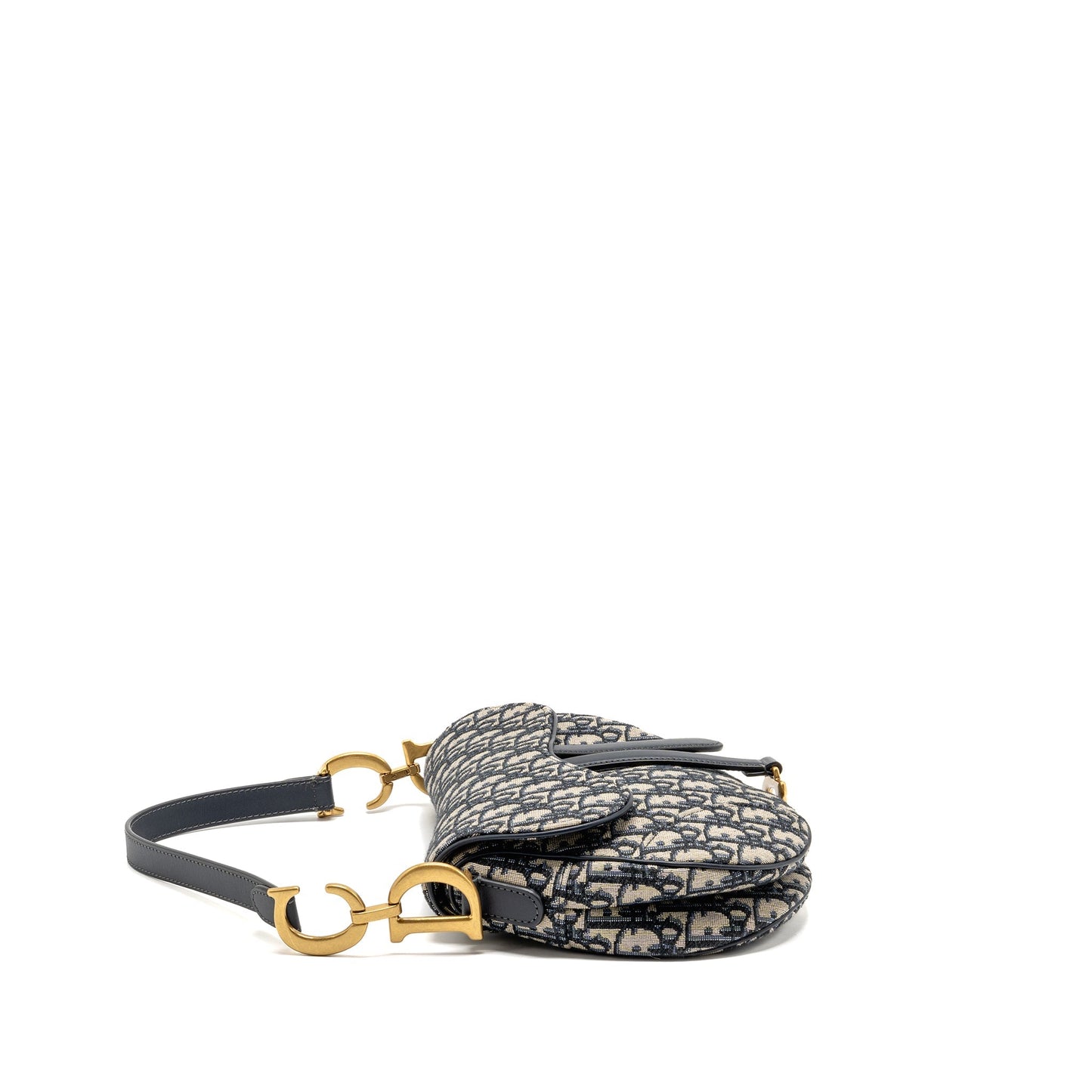 Dior Medium Saddle Purse Blue Oblique Canvas